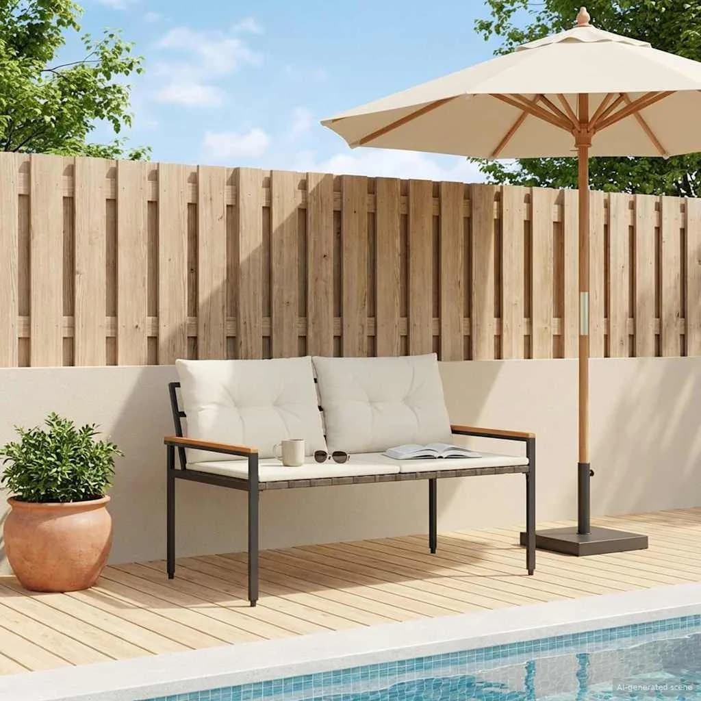 Zunanja klop 2 -Seater 116 x 67,5 x 72 cm poli ratan