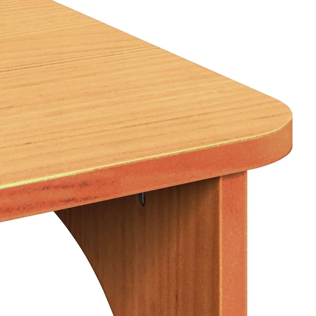 Klubska miza Voskast rjav 80 x 50 x 31 cm Trdna borovina - slika 10