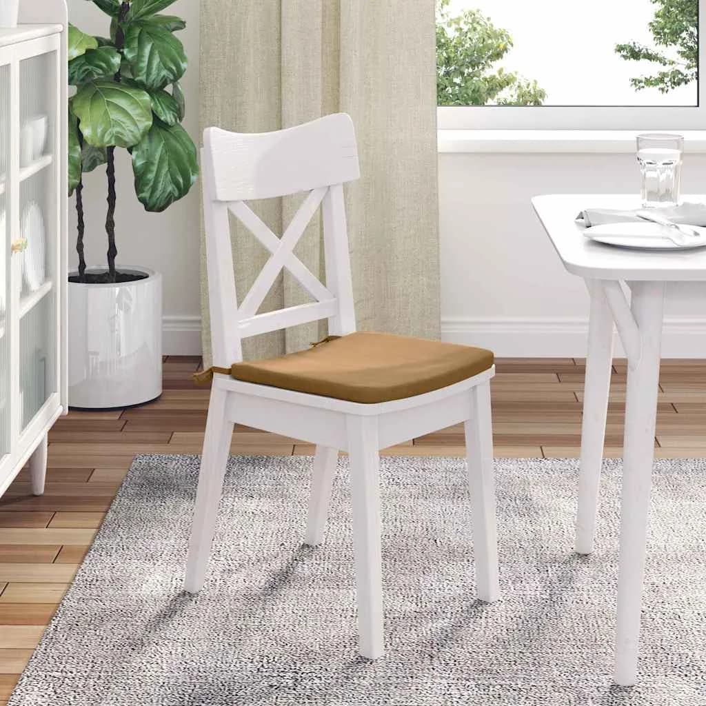 Sedežne blazine 4 kos Žamet Rjava 40 x 40 x 3 cm - slika 4