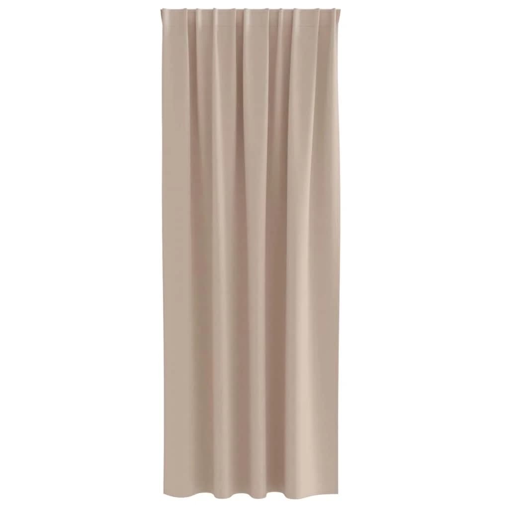 Zavese za zatemnitev z obroči 2 kos Taupe 260 x 140 cm - slika 4