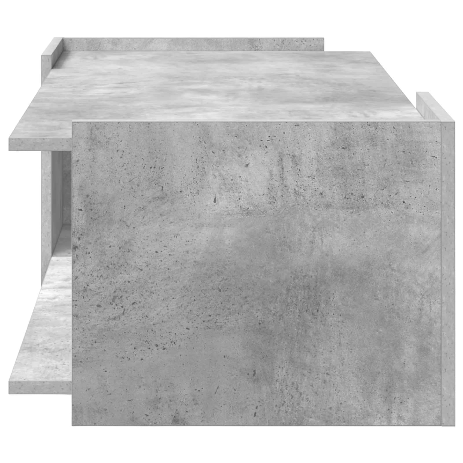 Klubska miza Betonsko siva 90 x 50 x 33 cm Inženirski les - slika 6
