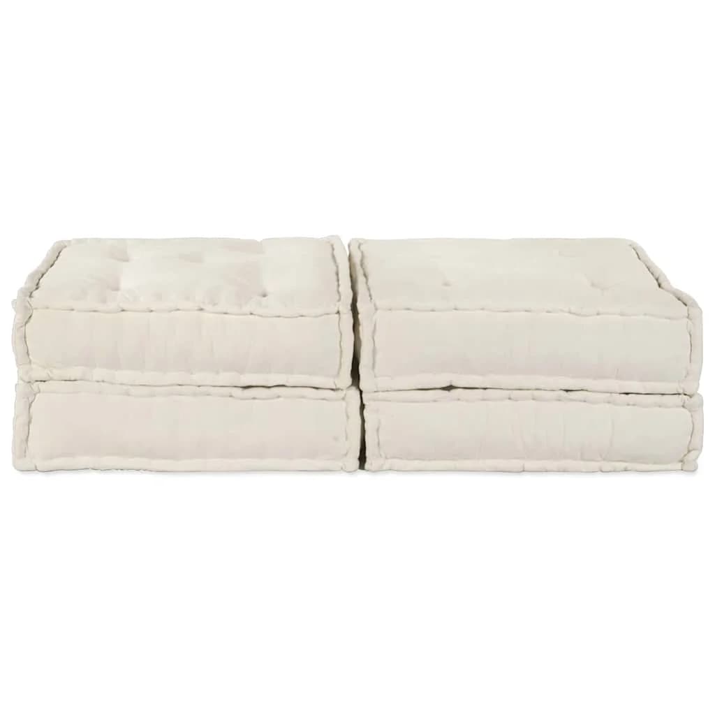 Modularna sedežna enota 2 kos Blago Krem 140 x 70 x 36 cm - slika 5