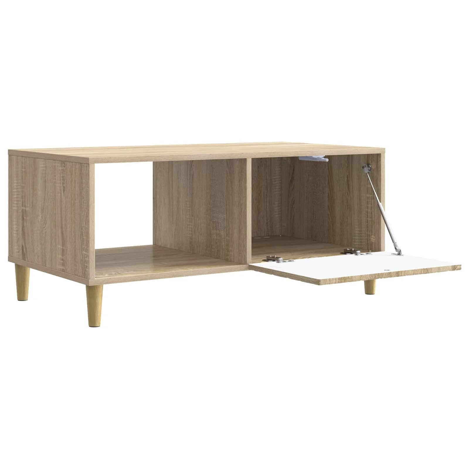 Klubska miza Sonoma hrast 90 x 50 x 40 cm Inženirski les - slika 3