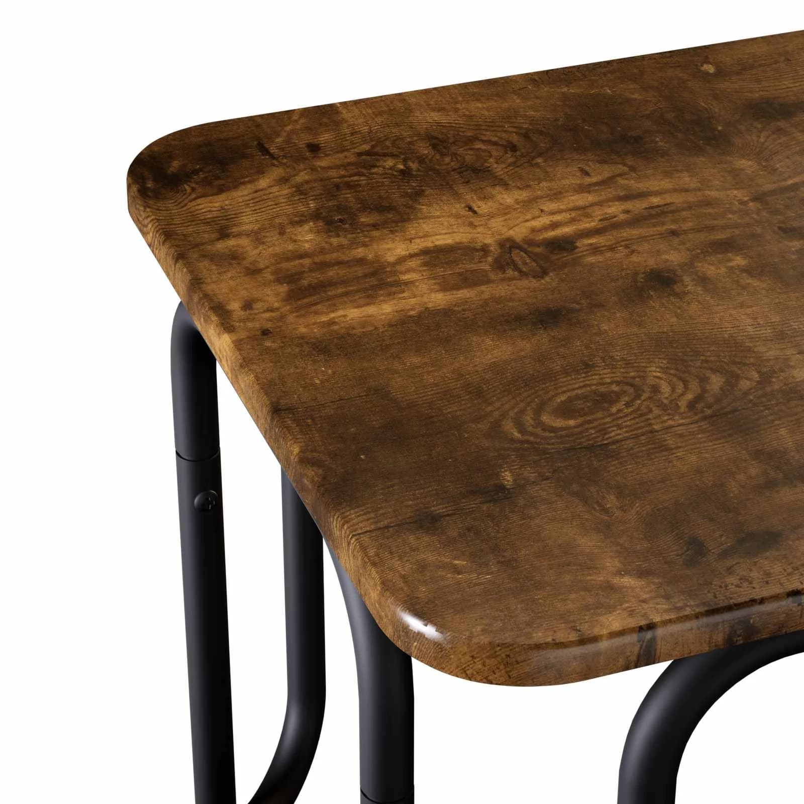 Klubska miza Dimljen hrast 100 x 50 x 45 cm Inženirski les - slika 5