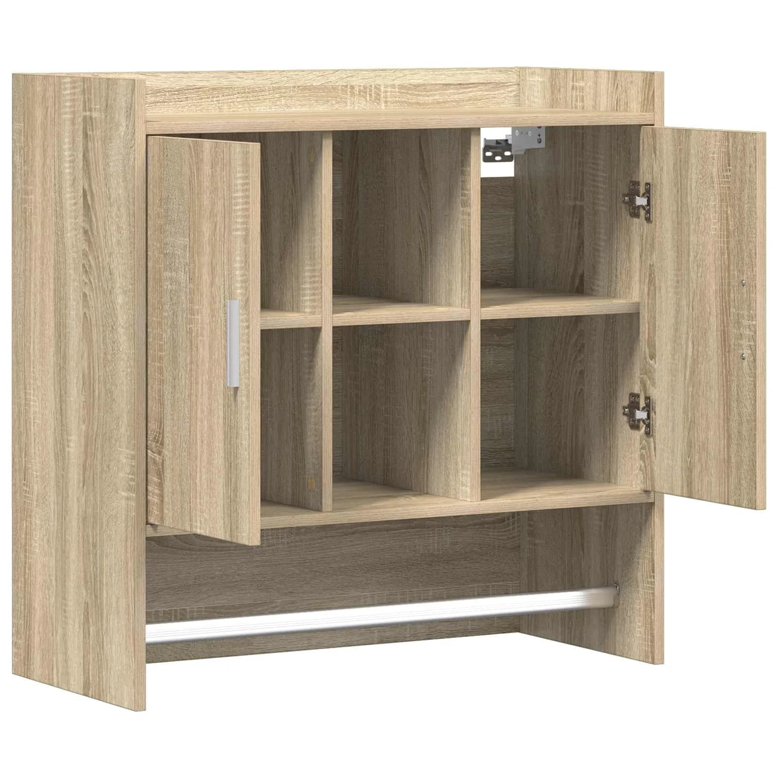 Stenska polica Montaža za steno Sonoma hrast 80 x 36 x 80 cm - slika 3