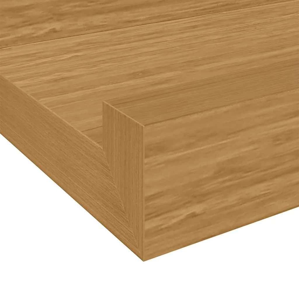 Stenska polica Montaža za steno 4 kos Bež 60 x 9 x 3 cm - slika 11