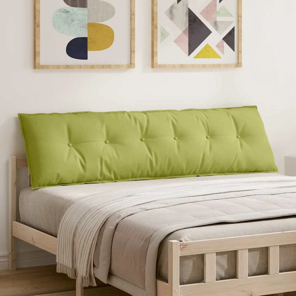 Poglavni vzglavnik Svetlo zelena 180 x 19 x 50 cm blago