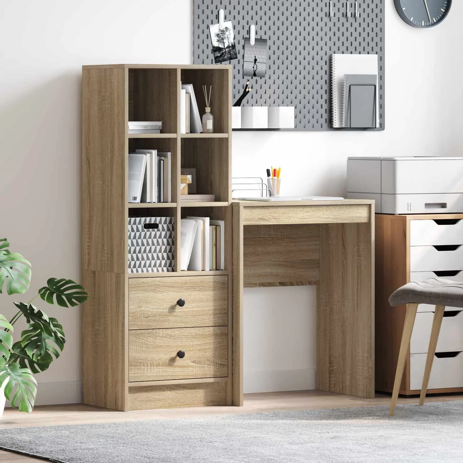 Miza Sonoma hrast 105,5 x 34 x 127 cm 2 kos