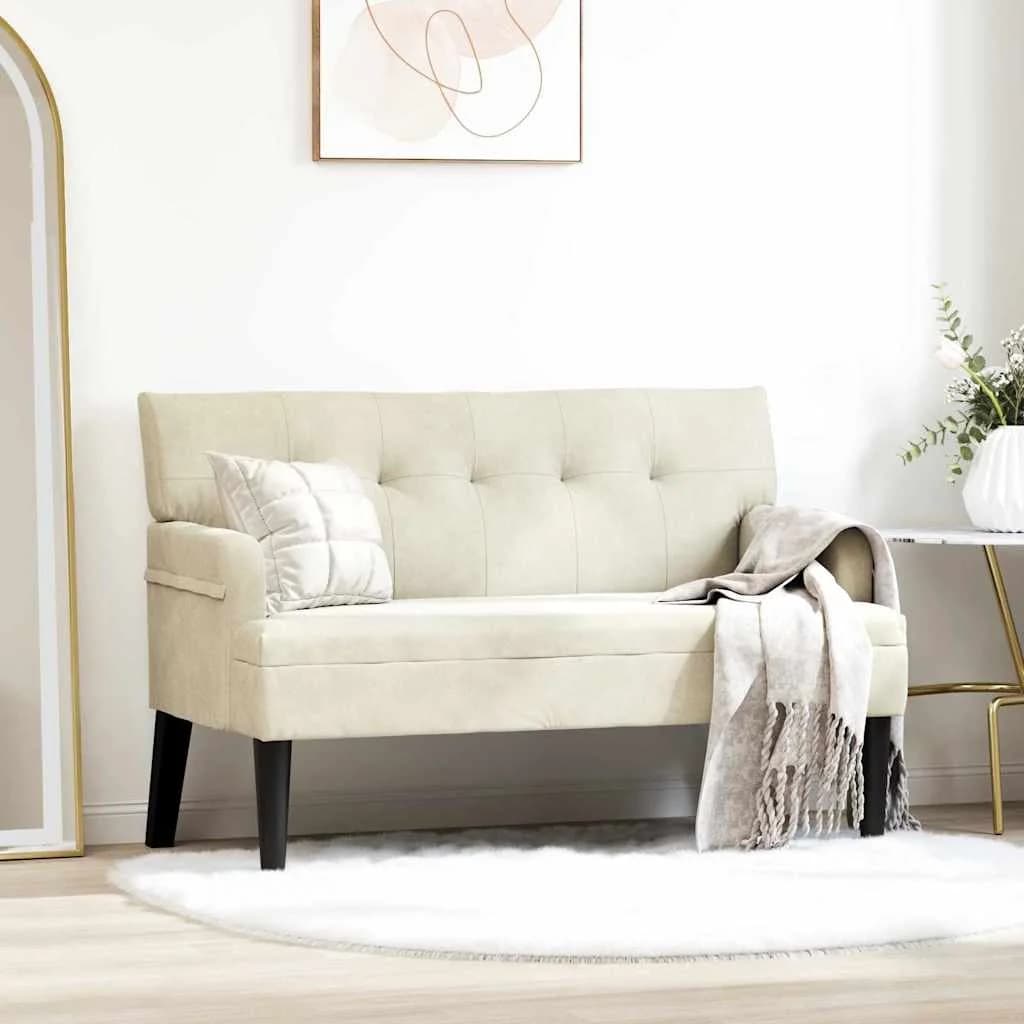 Chesterfield klop krema 112 x 65,5 x 75 cm Žamet