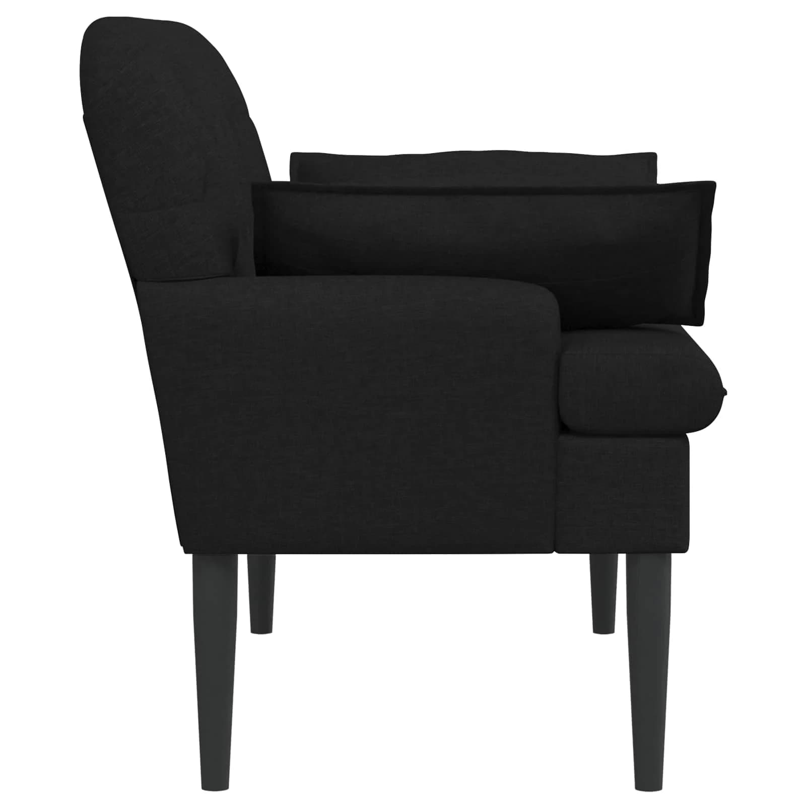 Dvojnica s gumbi Črna 111 x 68 x 80 cm Blago - slika 4
