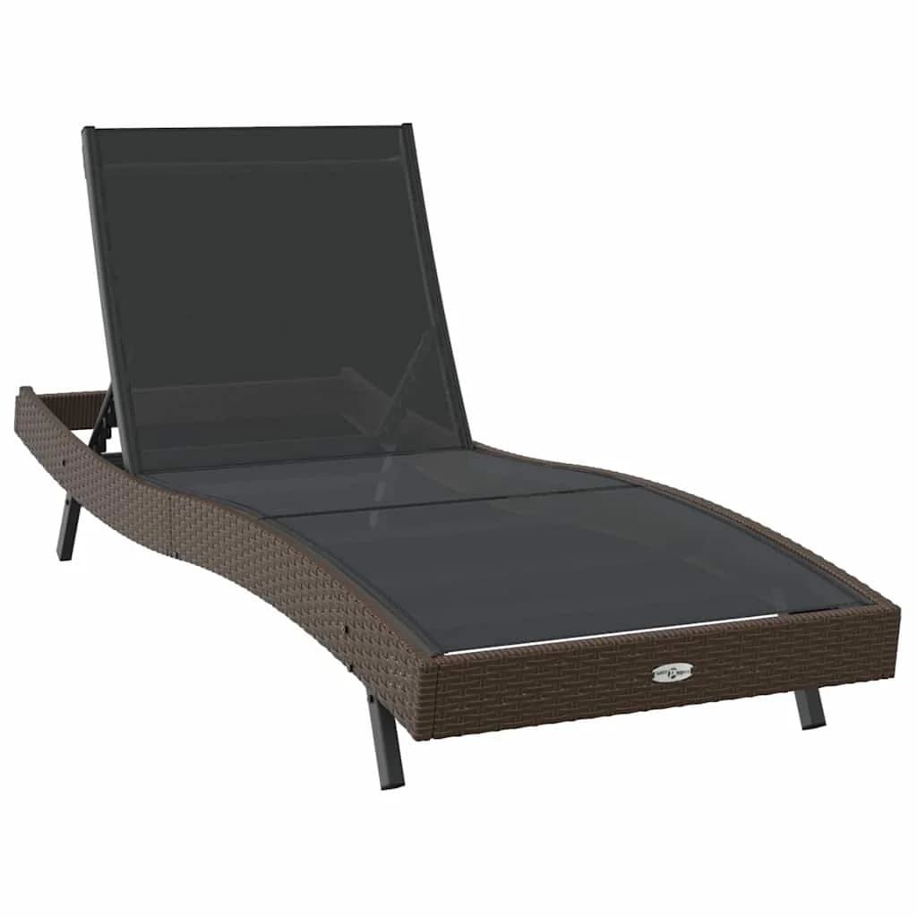Ležalnik 197 x 70 x 82 cm poli ratan - slika 2