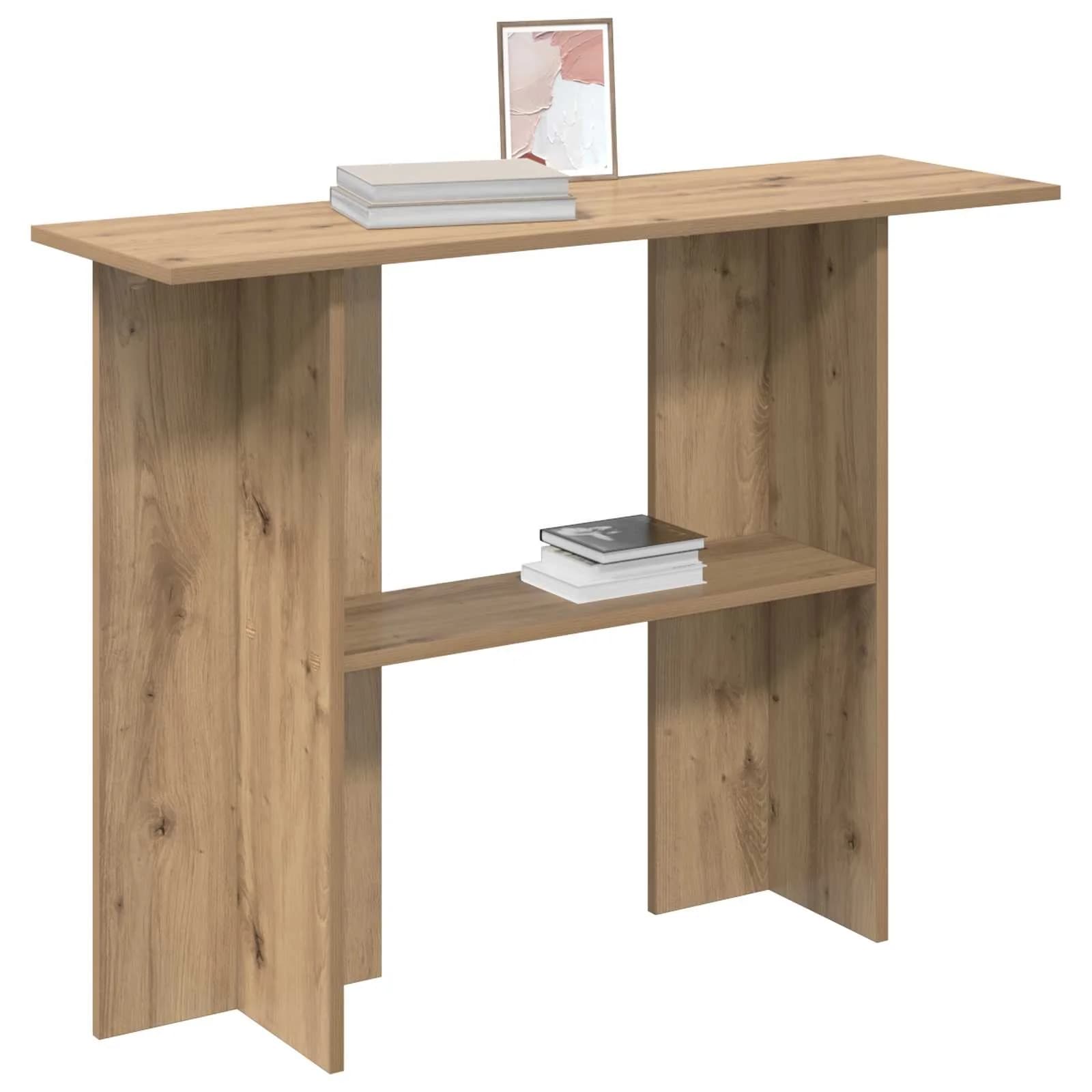 Konzolna miza Artisan hrast 100 x 30 x 75 cm Inženirski les - slika 3