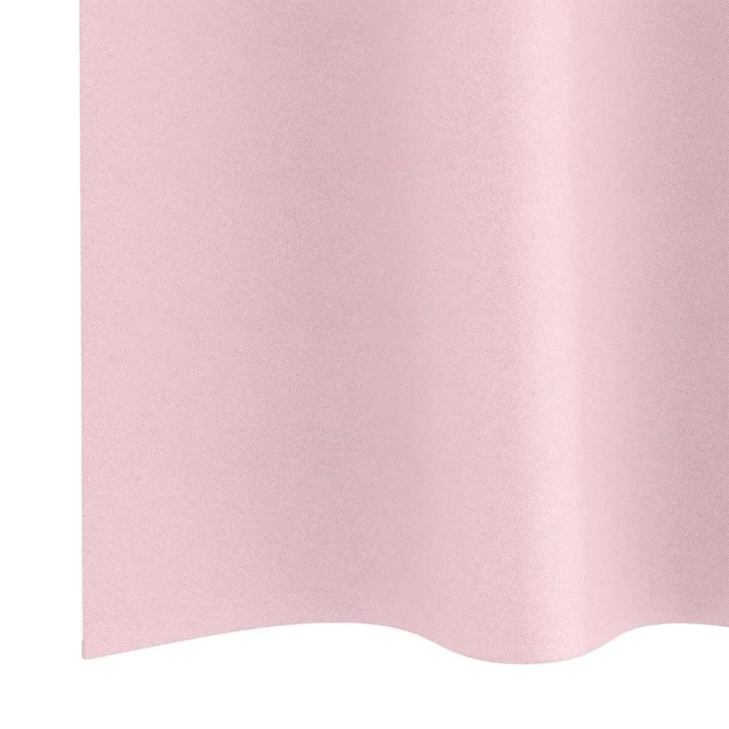 Zavese za zatemnitev z obroči 2 kos Baby roza 175 x 140 cm - slika 5