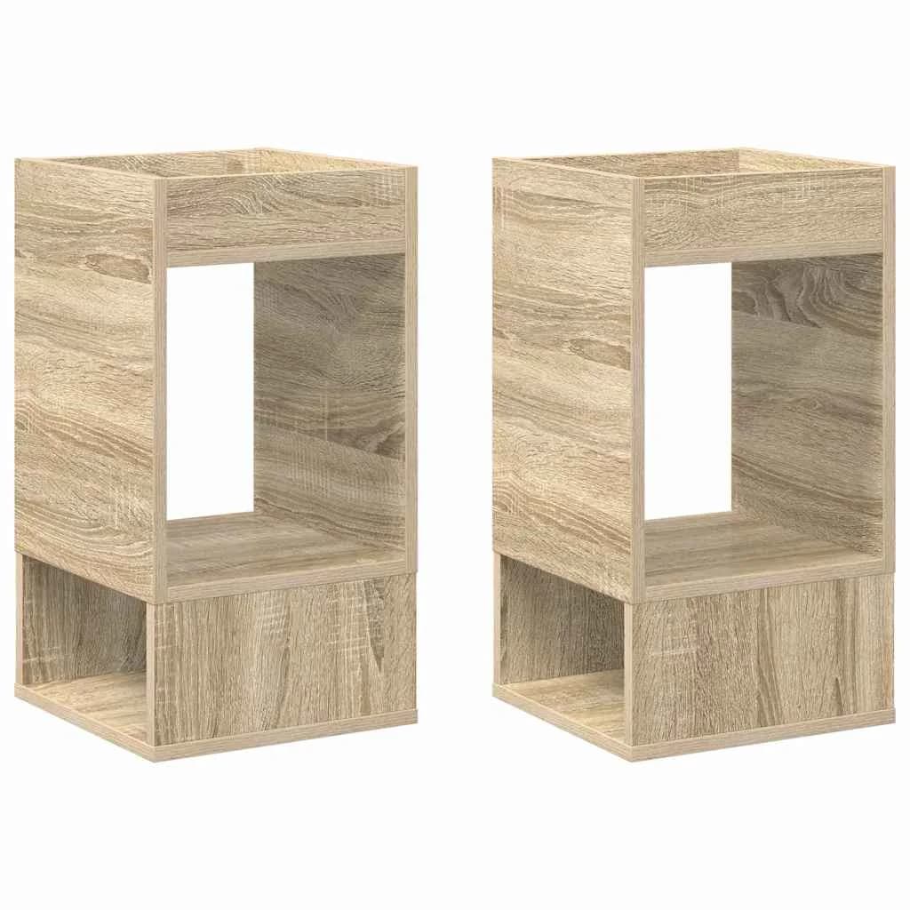 Stranska miza 2 kos Sonoma hrast 30 x 30 x 56 cm Inženirski les - slika 2