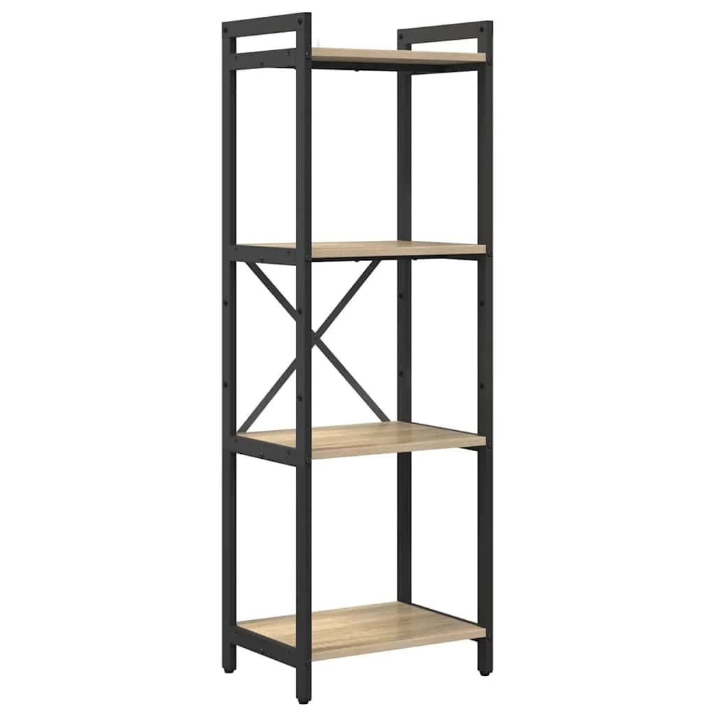 Knjižna polica 40 x 30 x 119 cm Inženirski les Sonoma hrast - slika 2