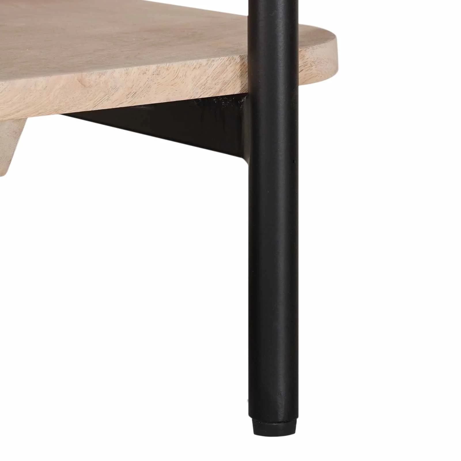 Ročno izdelana miza za kavo Bela 85 x 45 x 50 cm - slika 10