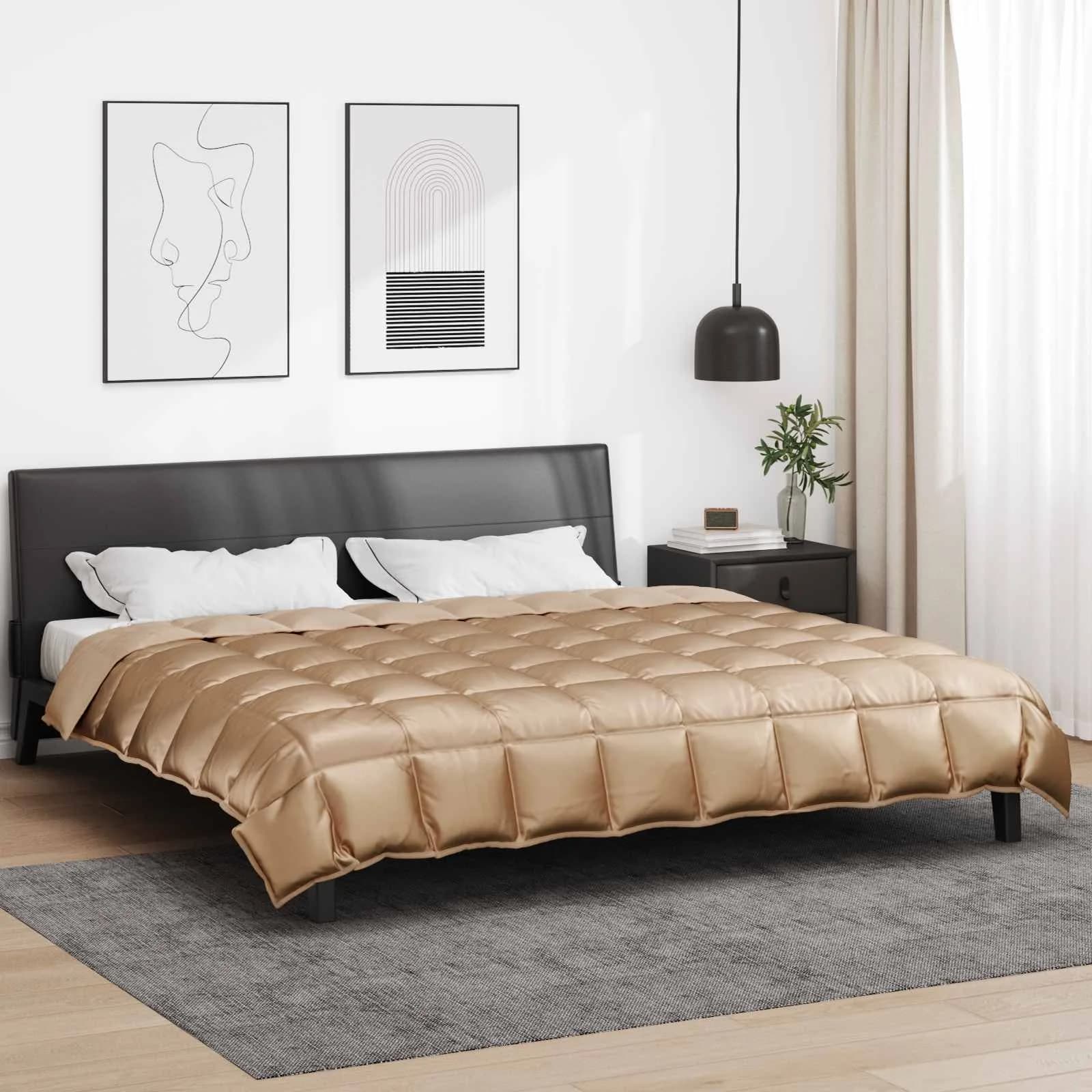 Zimska posteljnina Zlata 200 x 240 cm Satin in mikrovlakna