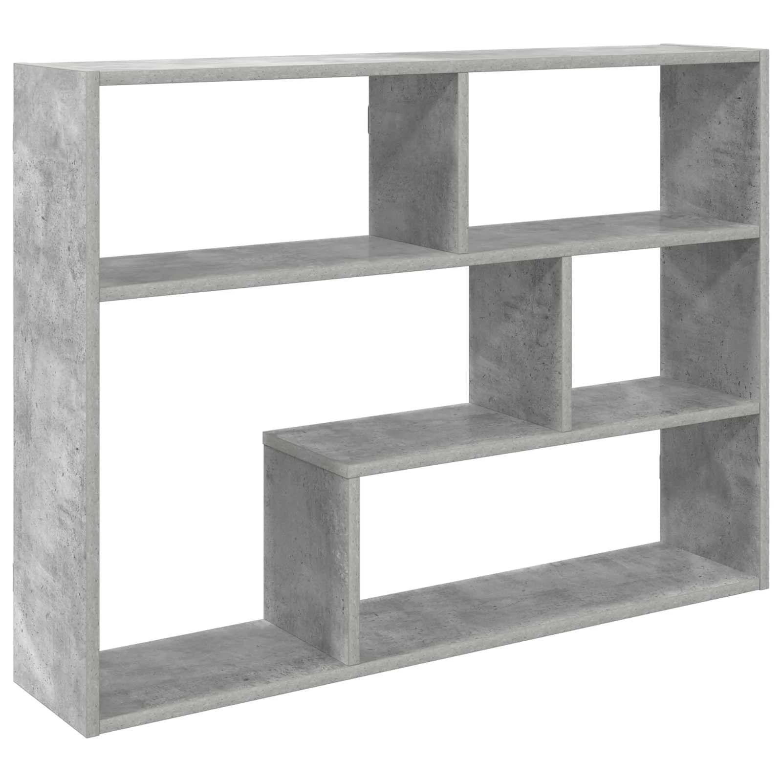 Stenska polica Montaža za steno Betonsko siva 95 x 20 x 69,5 cm - slika 2