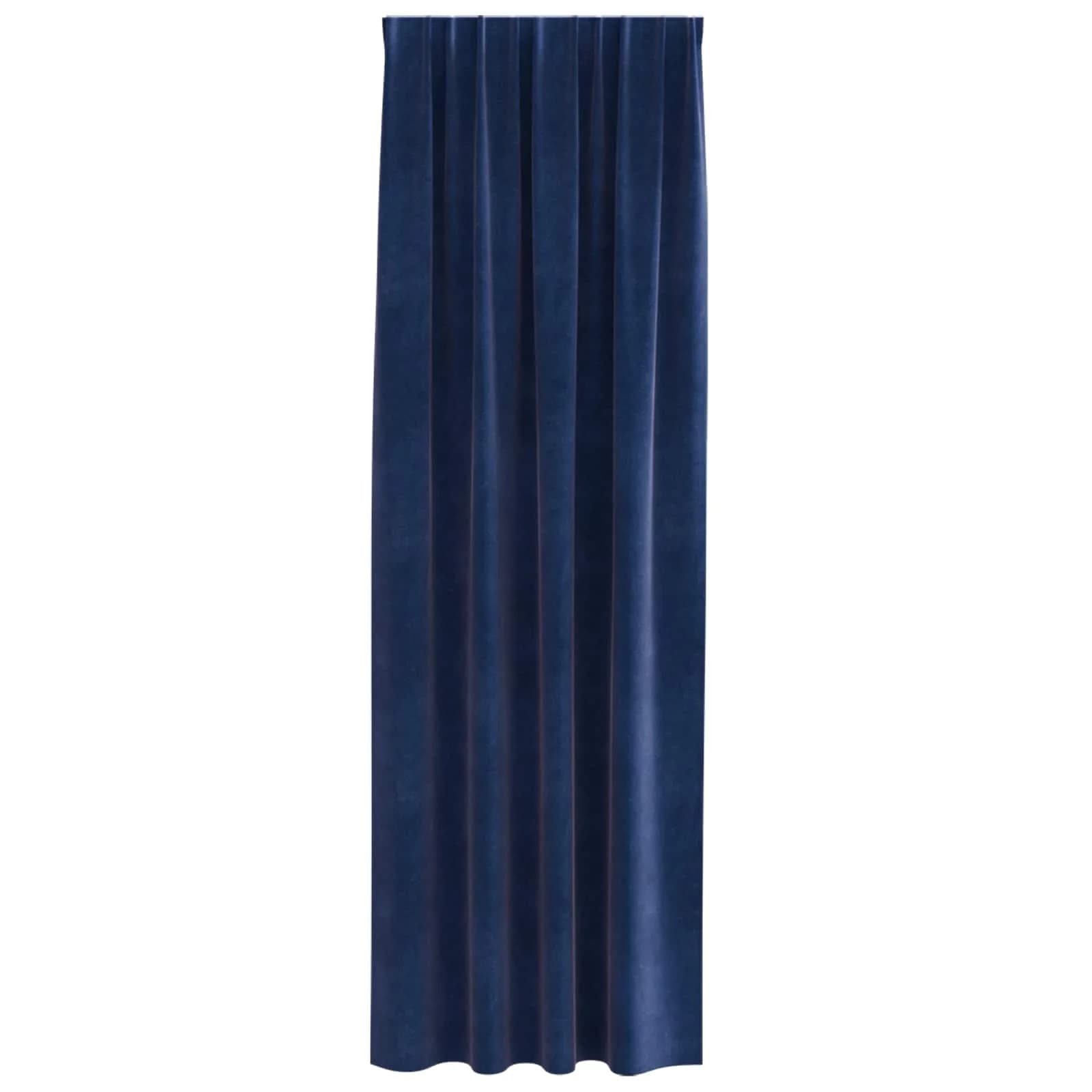 Zatemnitvene zavese 2 kos Temno modra 140 x 260 cm Žamet - slika 5