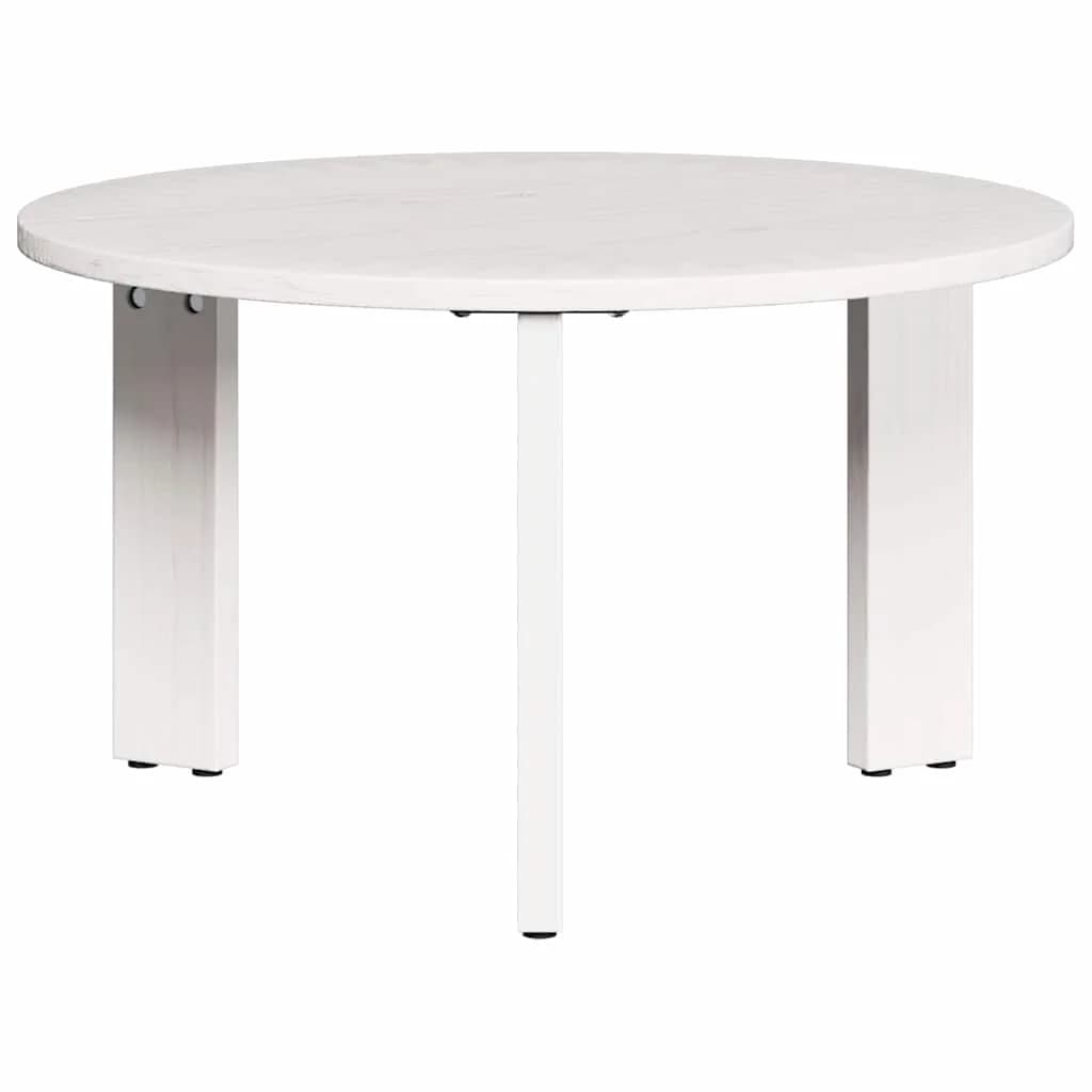 Klubska miza 2 kos Bela 47,5 x 47,5 x 27 cm Trden borov les - slika 7