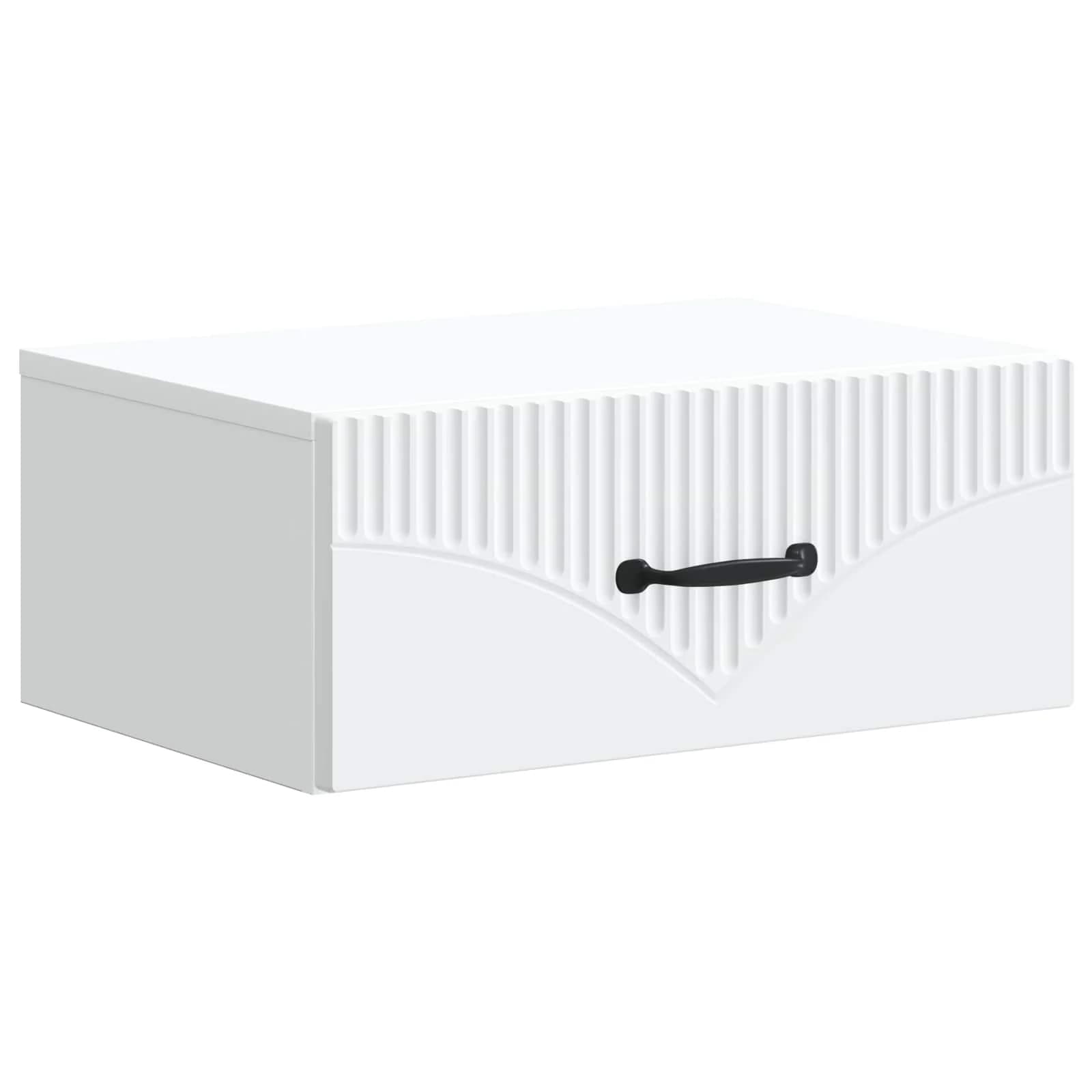 Stenski nočni omarici 2 kos Bela 49 x 34,5 x 20 cm - slika 5