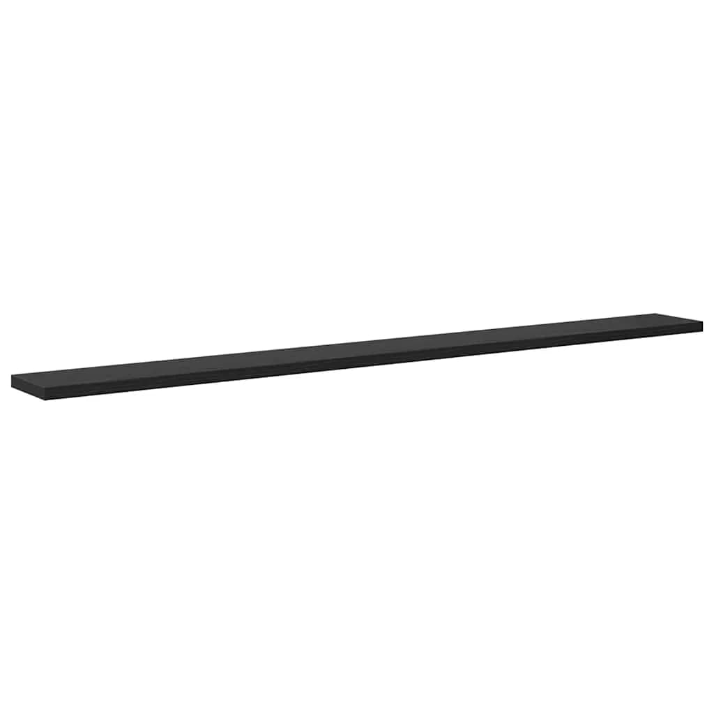 Polica za knjige 3 nivojev 4 kos 100 x 10 x 1,5 cm Črna - slika 5