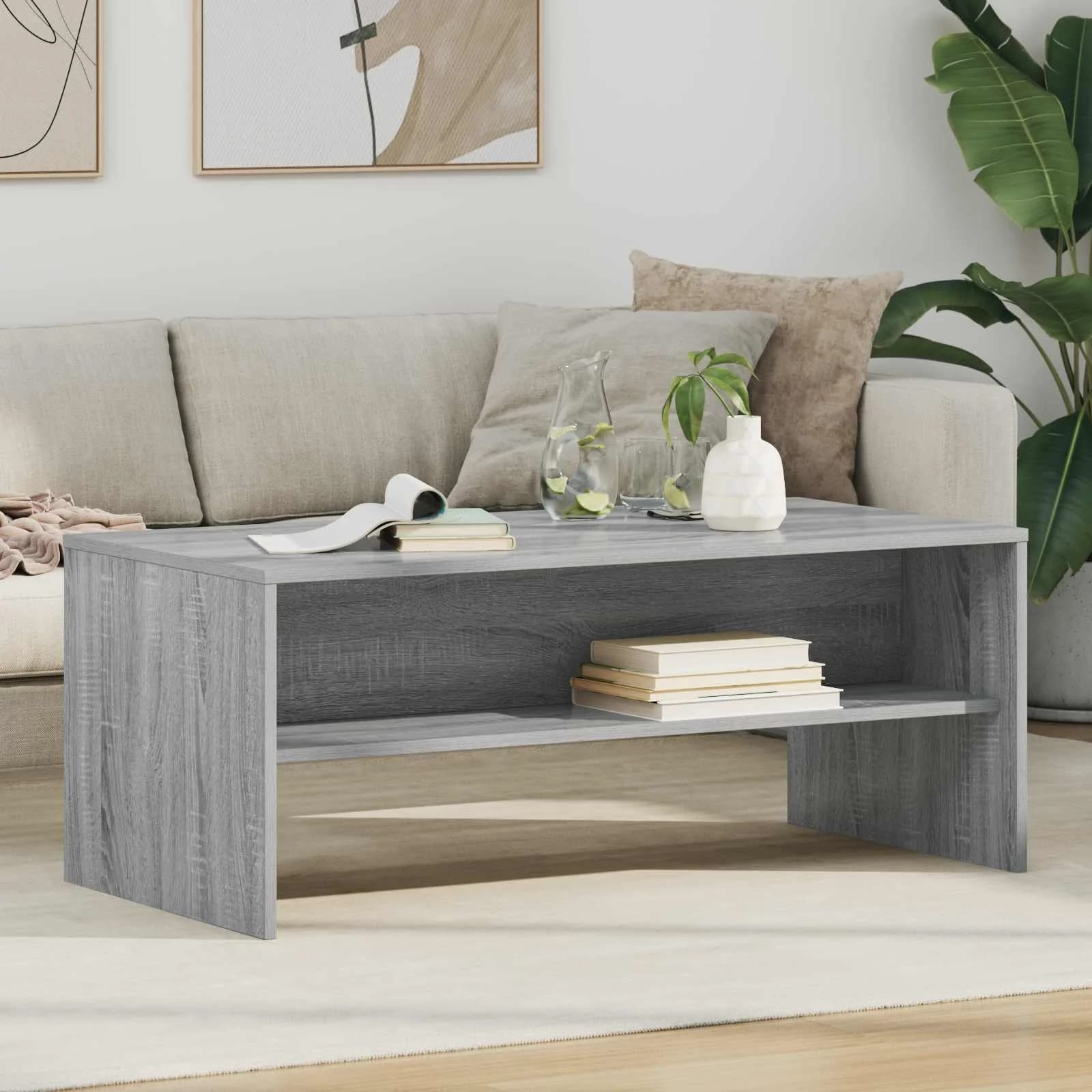 Klubska miza Siva Sonoma 100 x 50 x 40 cm Inženirski les