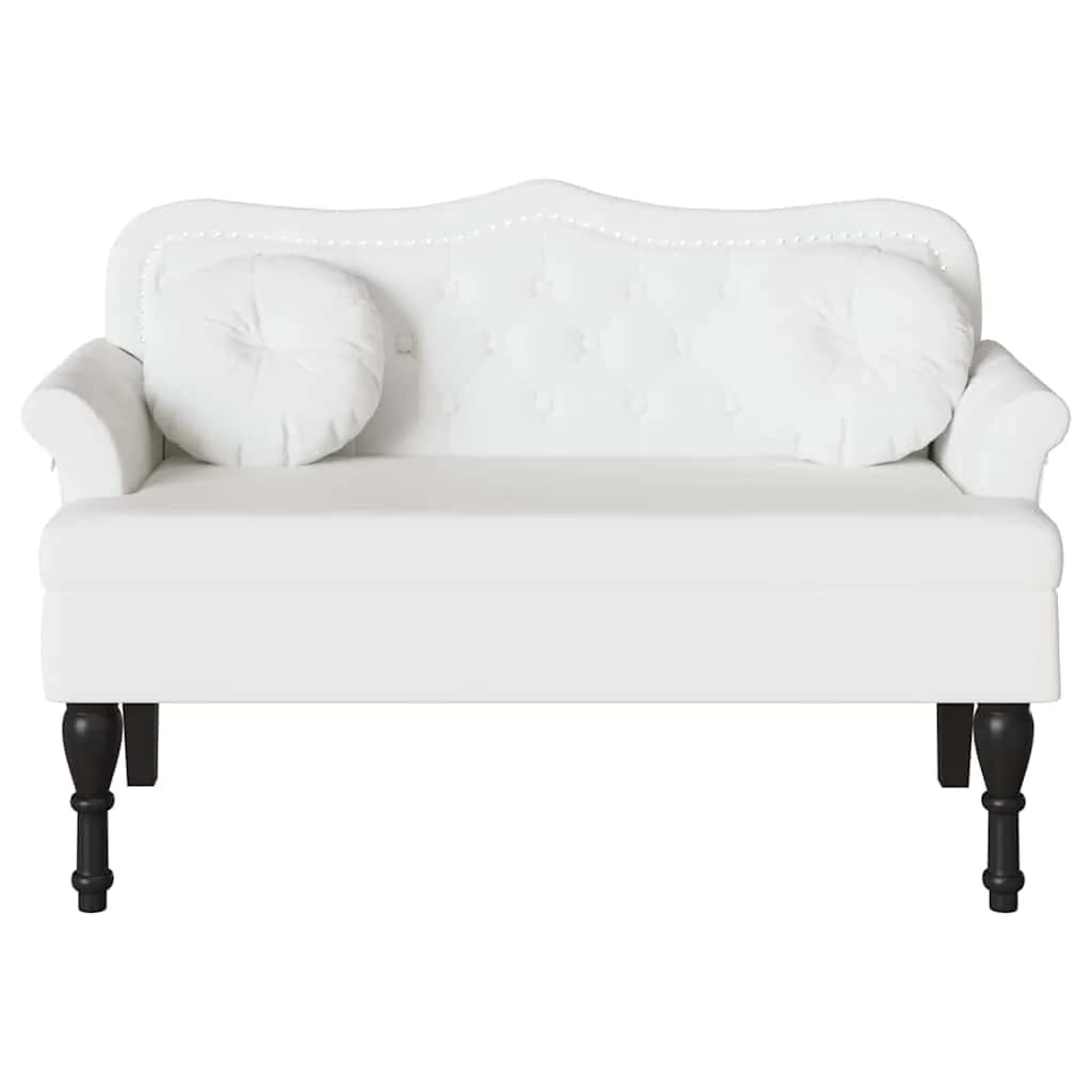 Chesterfield klop Bela 120,5 x 65 x 75 cm Umjetno usnje - slika 4