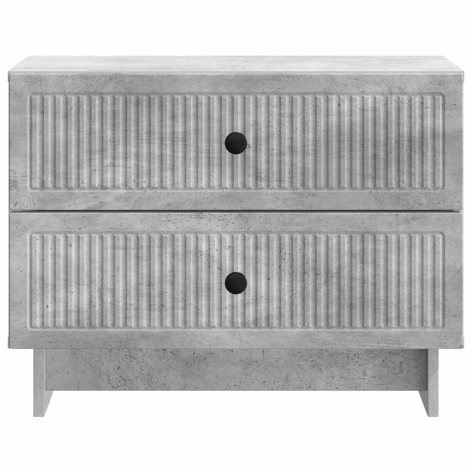 Nočna omarica Betonsko siva 62 x 34,5 x 47,5 cm Inženirski les - slika 5