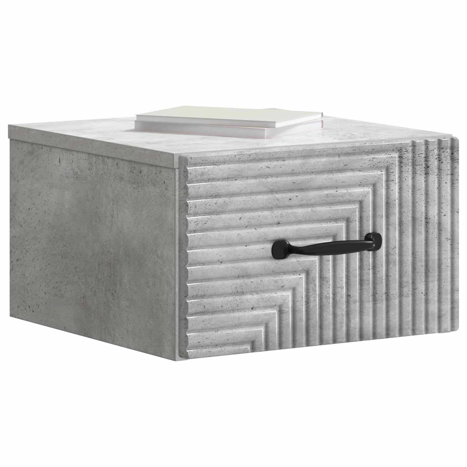 Stenski nočni omarici Betonsko siva 34,5 x 33 x 20 cm - slika 3