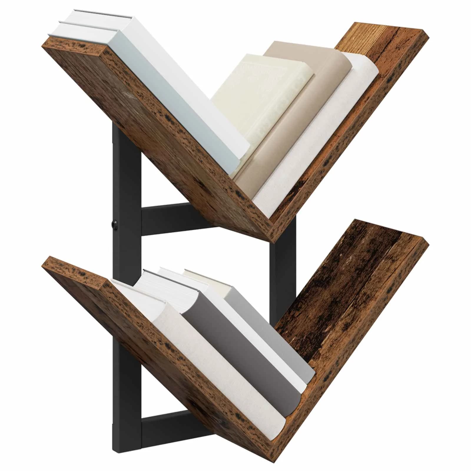 PrFloating Shelf 2 kos Star les 43 x 15 x 47 cm Inženirski les - slika 3