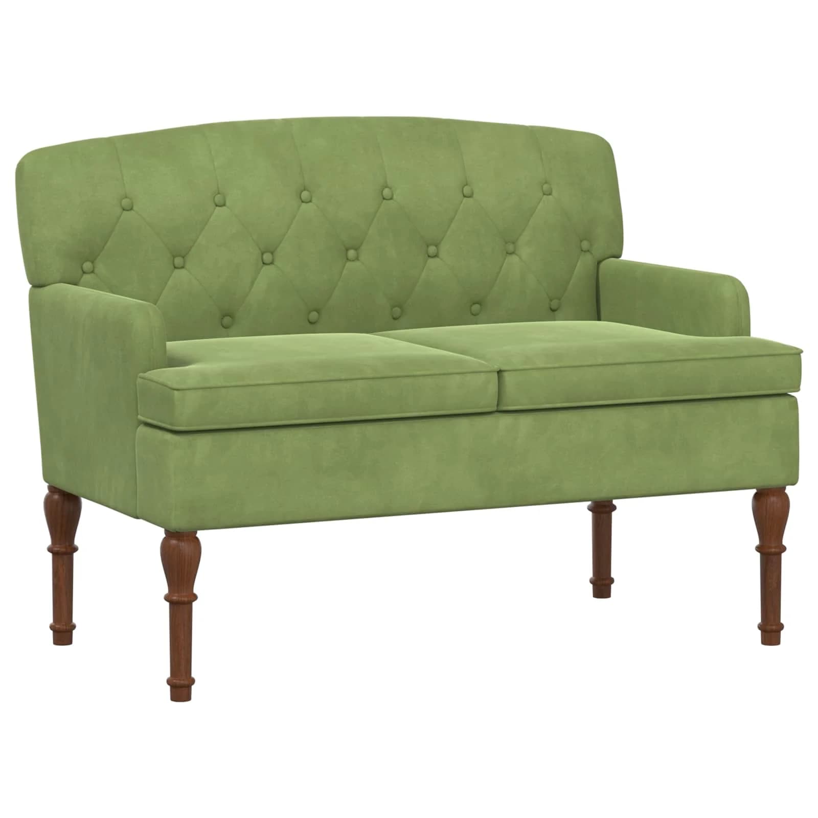 Dvojnica s gumbi Svetlo zelena 111 x 65 x 79 cm Žamet - slika 2