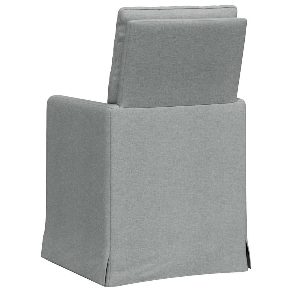 Jedilni stoli 2 kos blago Svetlo siva 57 x 67 x 98 cm - slika 6
