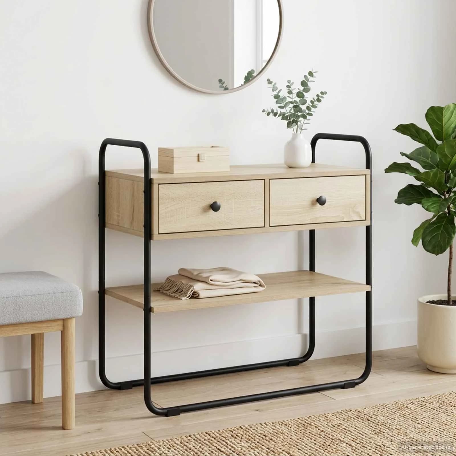 Konzolna miza Sonoma hrast 80 x 40 x 75 cm Inženirski les