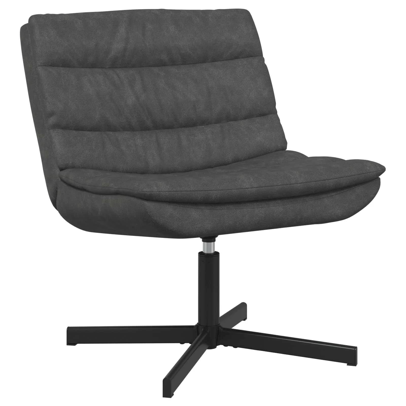 Vrtljiv stol Črna 63 x 75 x 76 cm Antikni PU