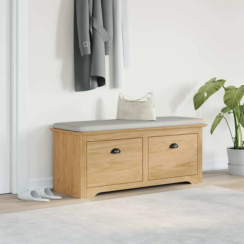 Klubska klop BODO Medeno rjava 118 x 40 x 50 cm Inženirski les