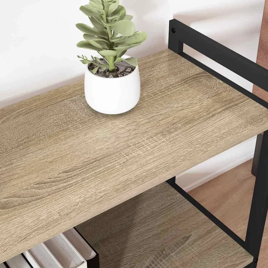 Knjižna polica 80 x 30 x 85 cm Inženirski les Sonoma hrast - slika 4