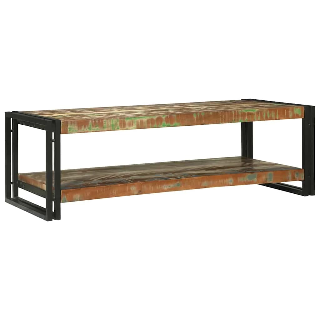Klubska miza večbarvno 120 x 50 x 38 cm Trdna obnovljena les - slika 5