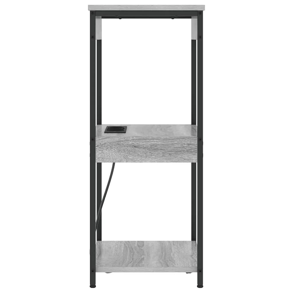 Nočna omarica Siva Sonoma 41 x 31 x 76 cm Inženirski les - slika 6