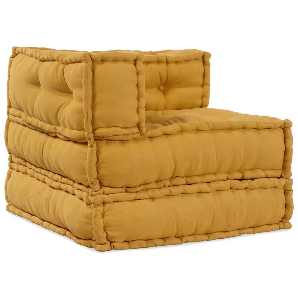 Modularna sedežna enota 2 kos Blago Rumena 140 x 70 x 56 cm - slika 6