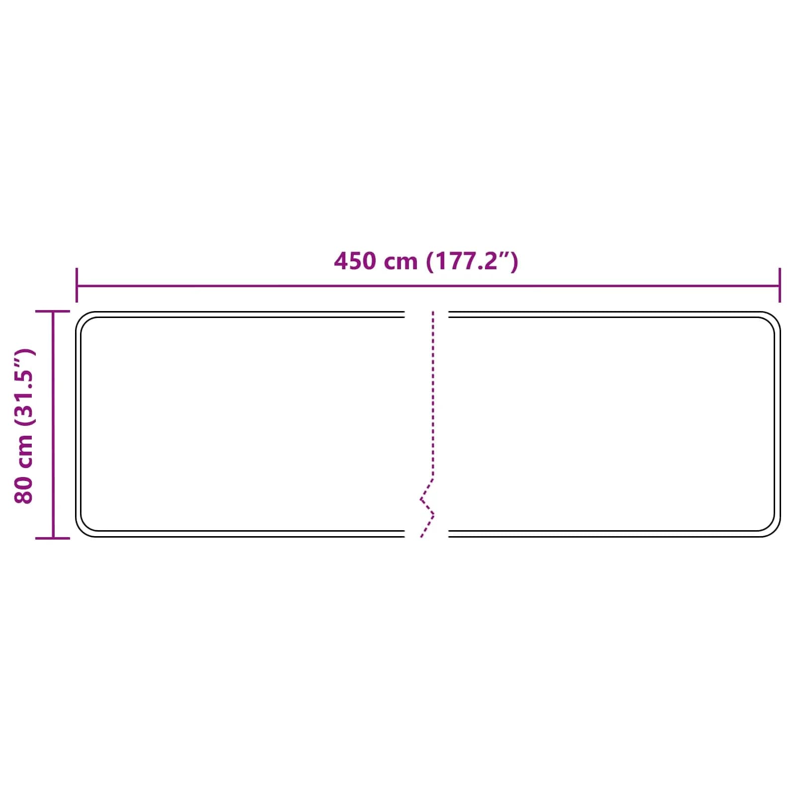 Preproga runner MARSA Antracit 80 x 450 cm Poliester in PVC - slika 7