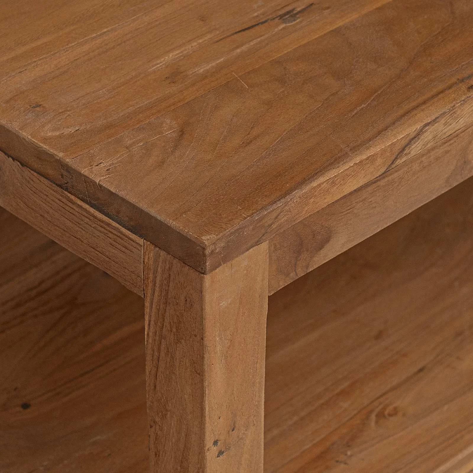 Klubska miza Naravna 100 x 50 x 40 cm Trden tikov les - slika 5