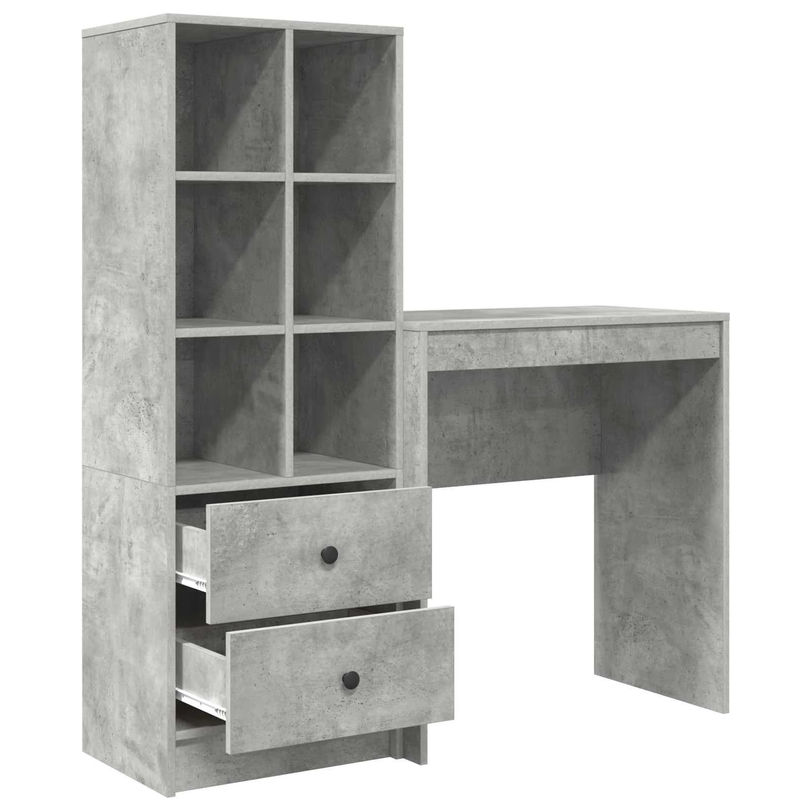 Miza Betonsko siva 115,5 x 40 x 127 cm 2 kos - slika 7