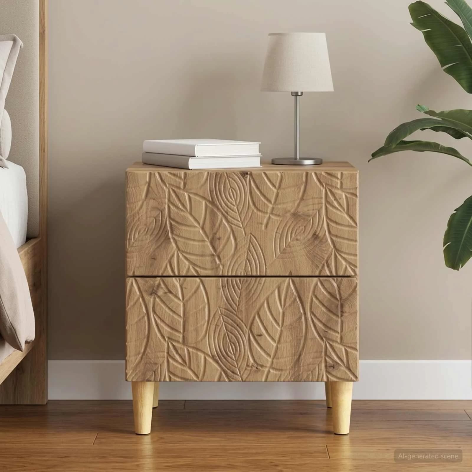 Nočna omarica Artisan hrast 43 x 34,5 x 48 cm Inženirski les