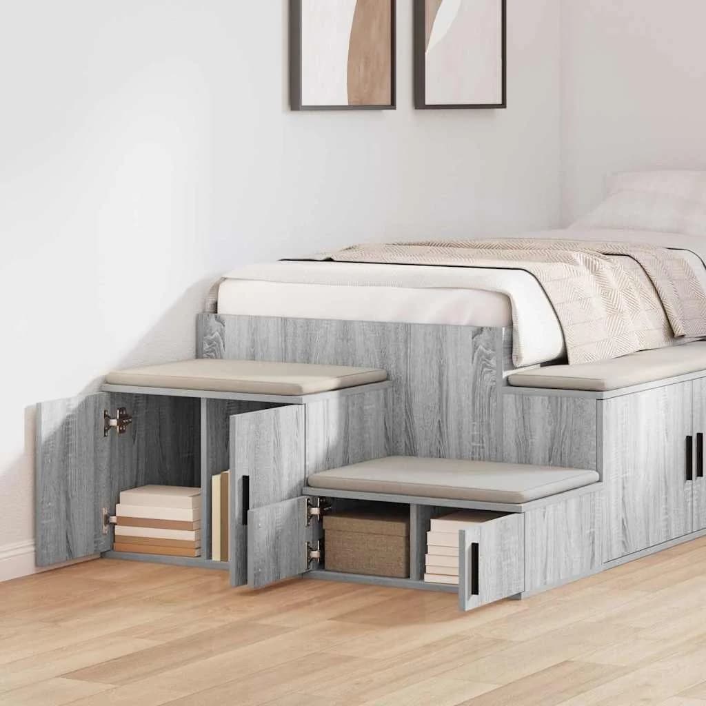 Omarica za shranjevanje 2 kos Siva Sonoma 108 x 41 x 40 cm - slika 4