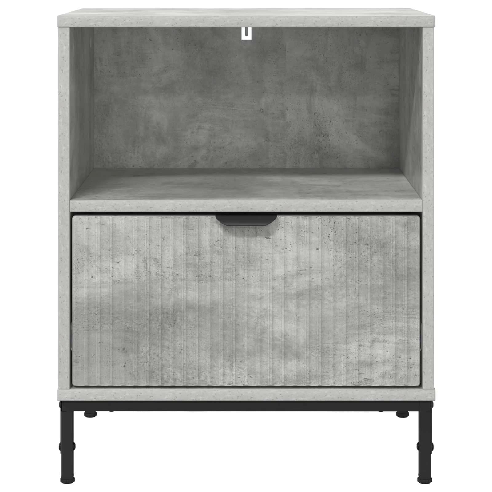 Nočna omarica 2 kos Betonsko siva 49 x 36 x 61 cm - slika 6