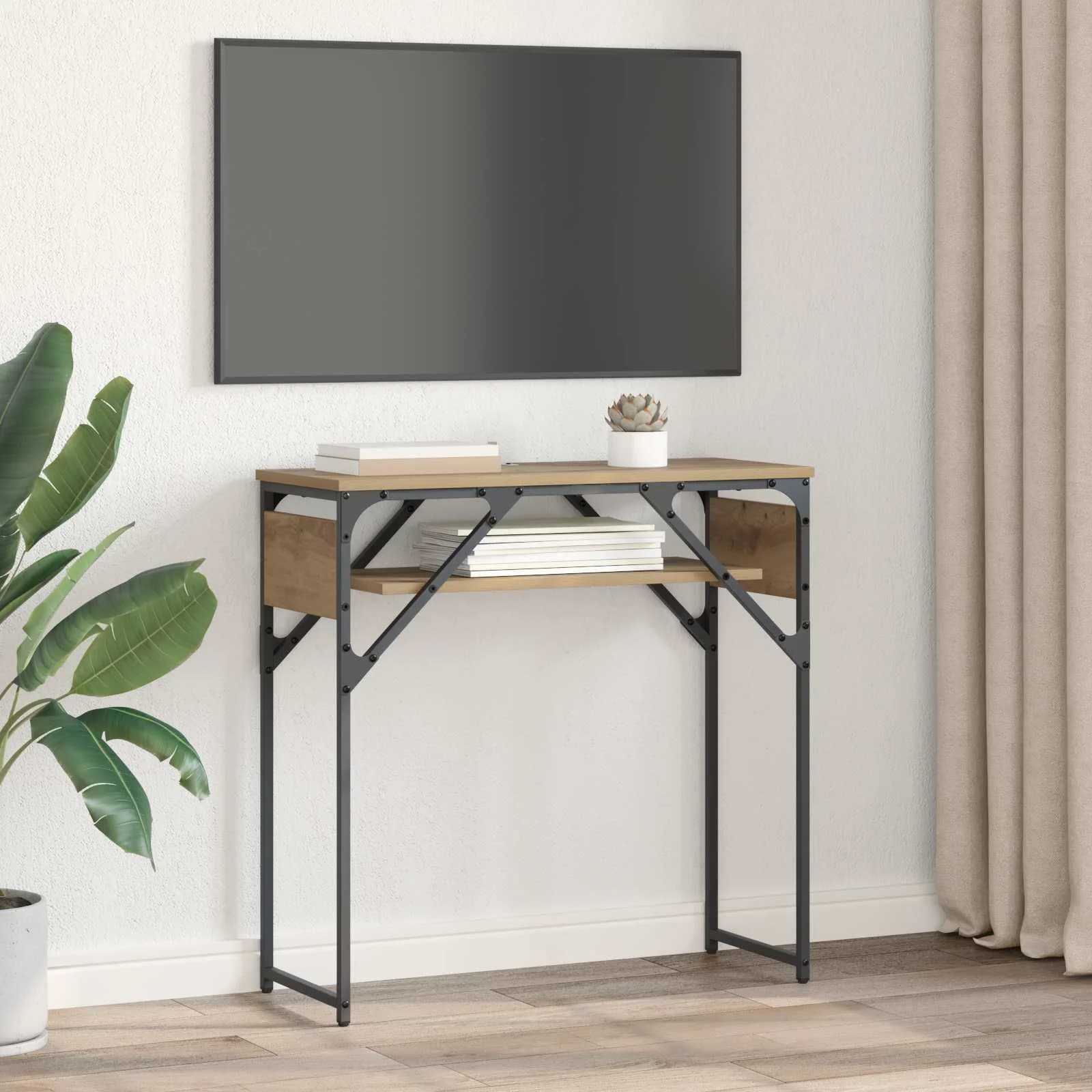 Konzolnamizica Umetni hrast Inženirski les 75x30x75cm - slika 4