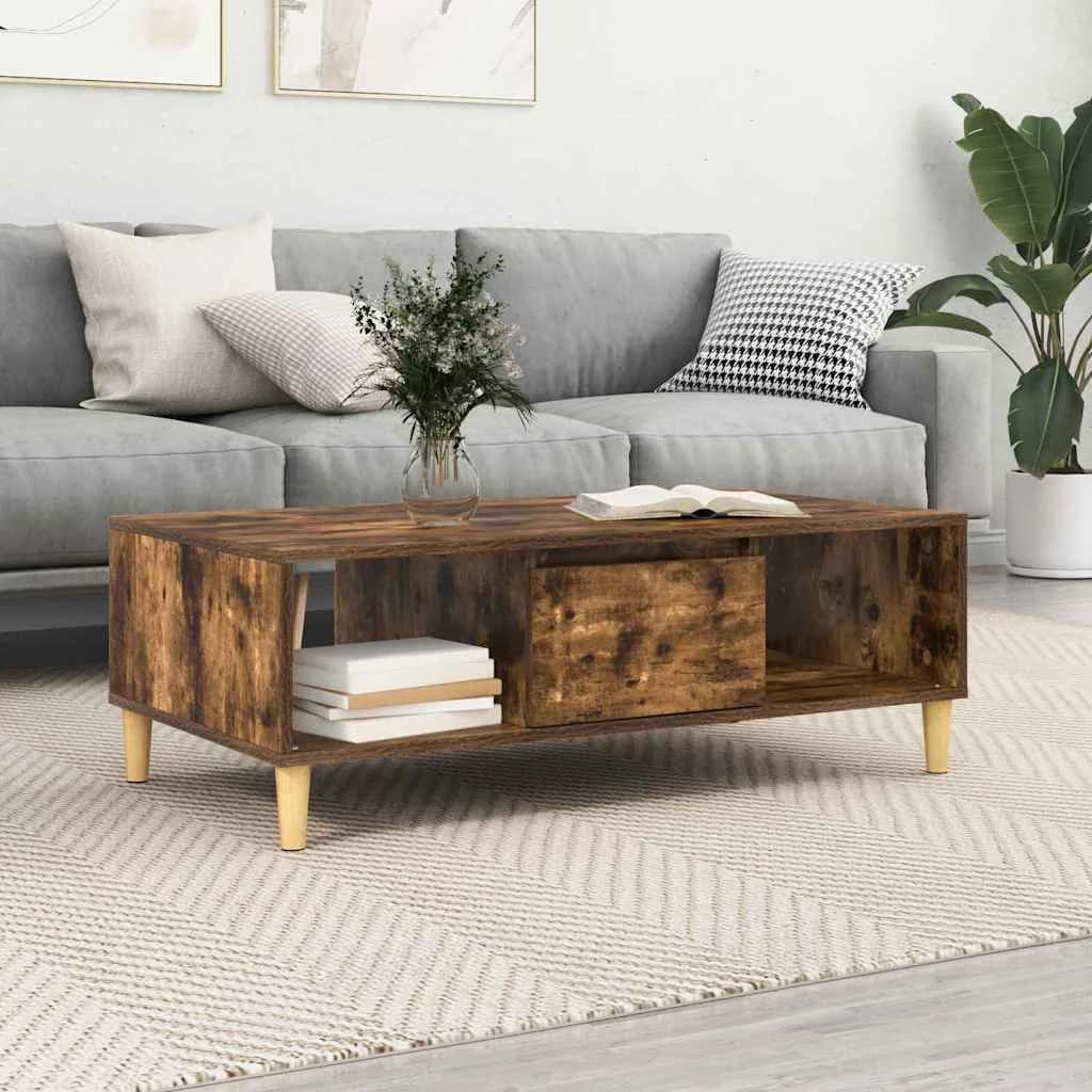 Klubska miza Dimljeni oreh 102 x 55 x 35 cm Inženirski les