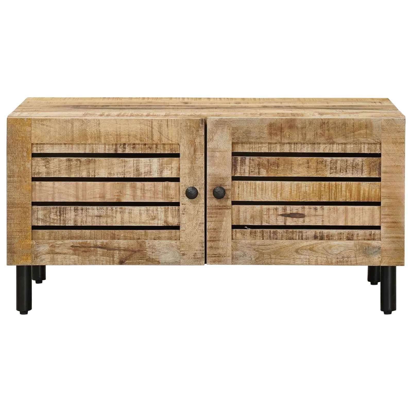 Klubska miza Naravna 80 x 50 x 40 cm Masiven les manga - slika 4