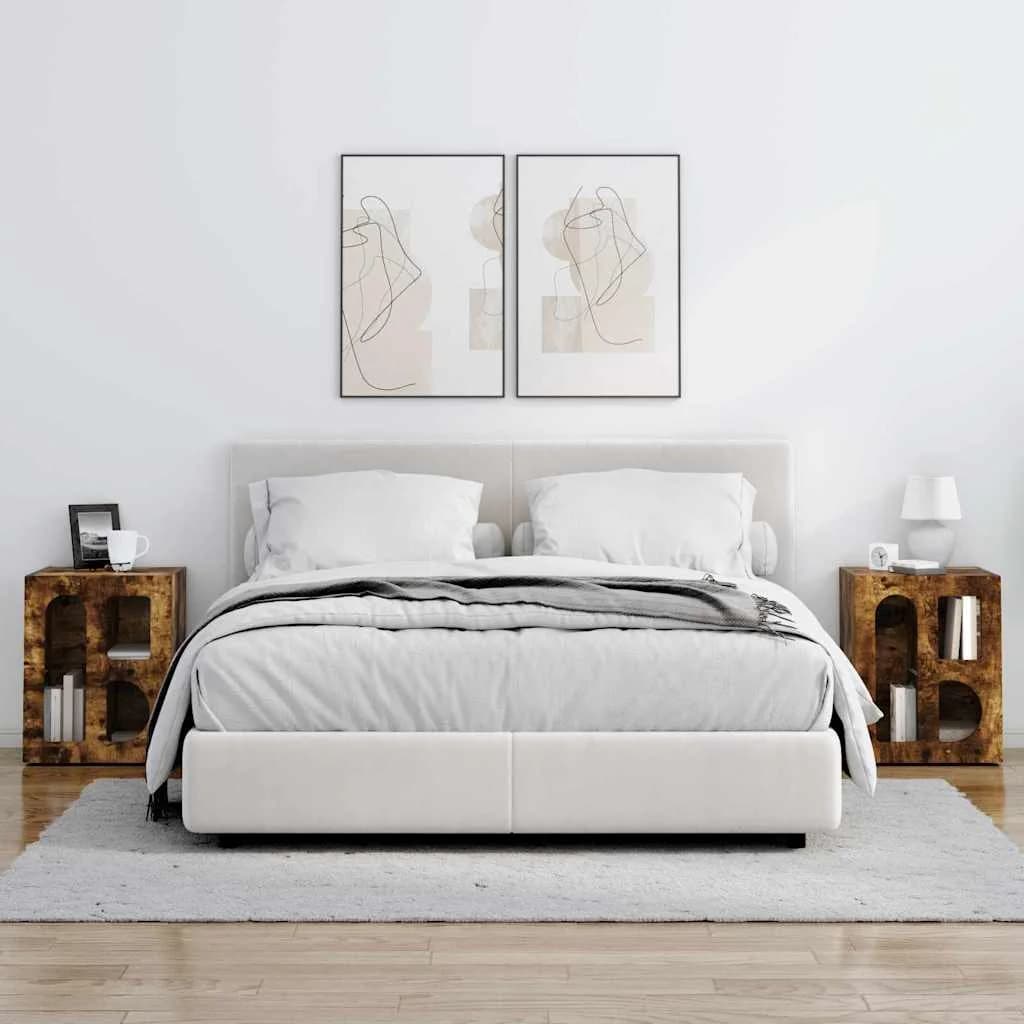 Nočna omarica ELST 2 kos Dimljeni oreh 40 x 35 x 50 cm - slika 4